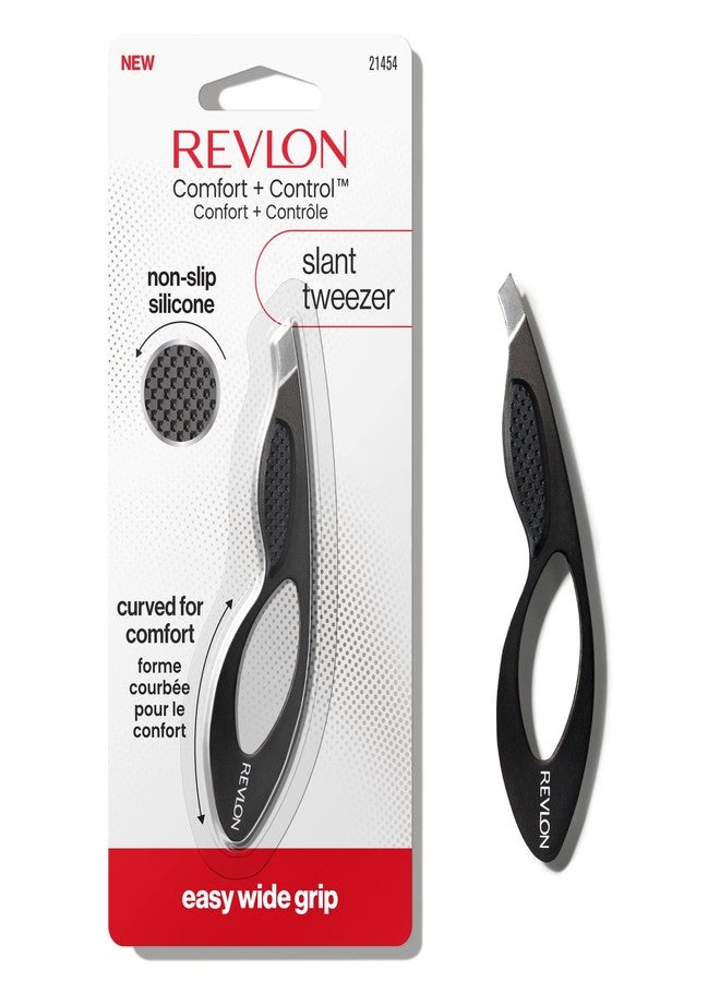 Revlon Comfort and Control Tweezer, Easy to Use Eyebrow Tool with Wide Grip, 1 count - Image 1