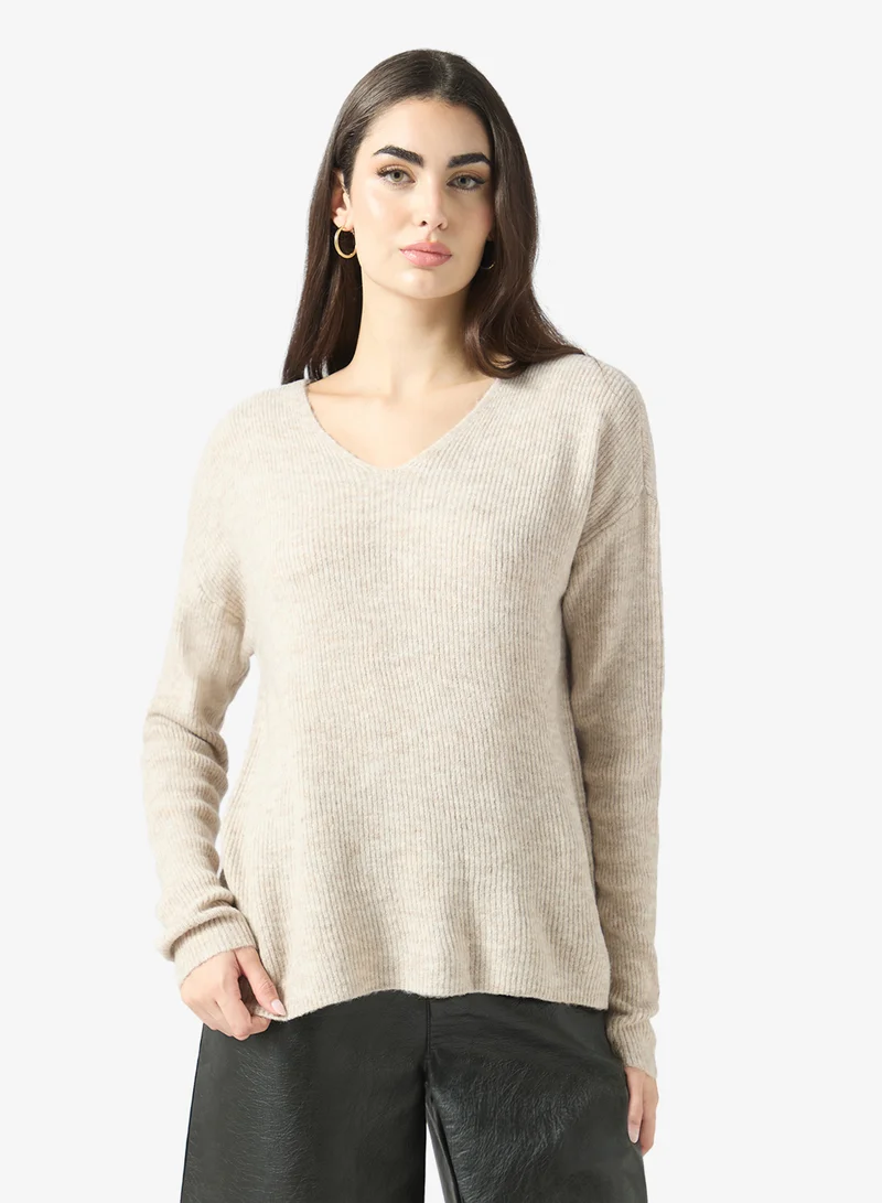 Only Casual V-Neck Pullover Sweater