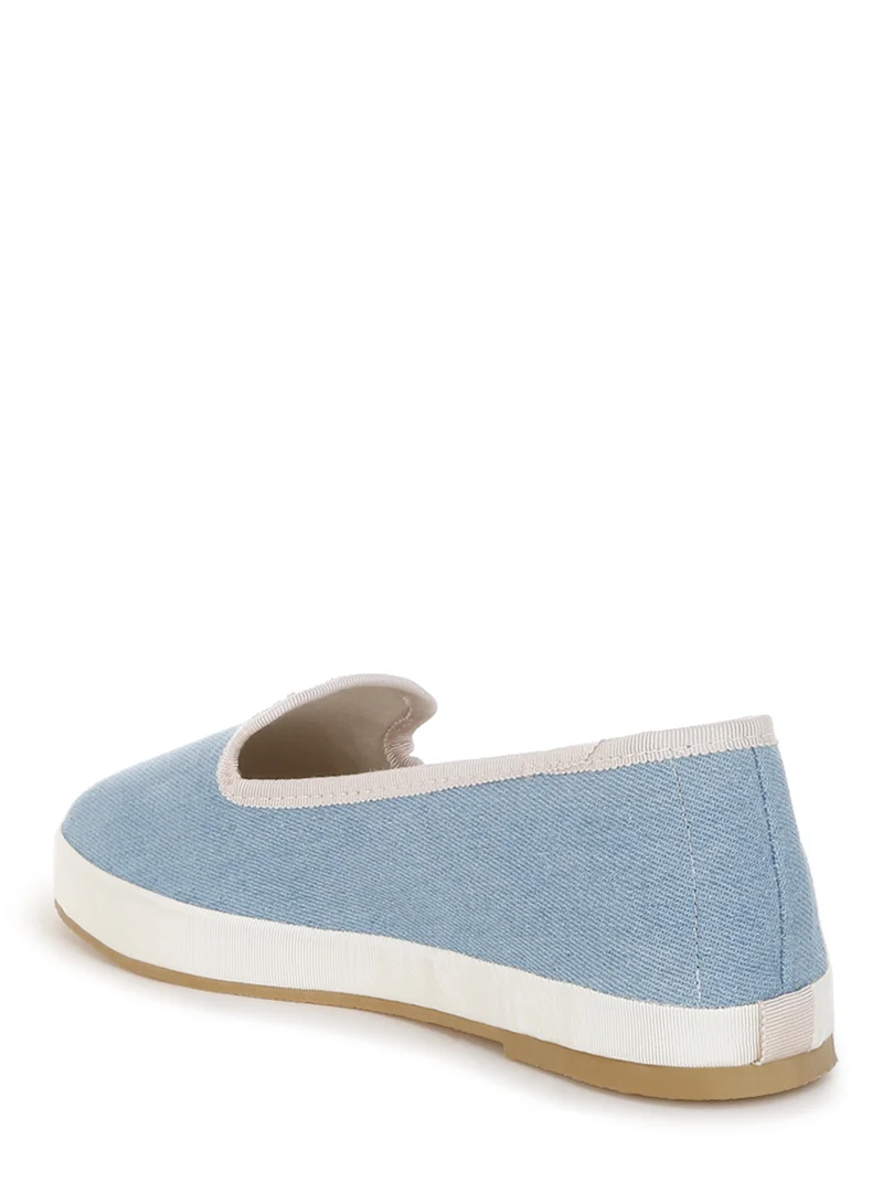 London Rag Denim Slip On Loafers in Light Blue