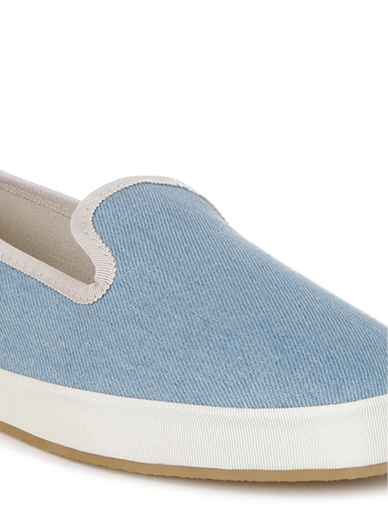 London Rag Denim Slip On Loafers in Light Blue