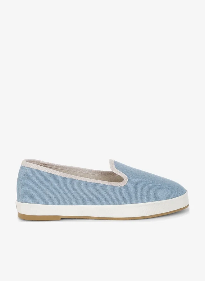 London Rag Denim Slip On Loafers in Light Blue