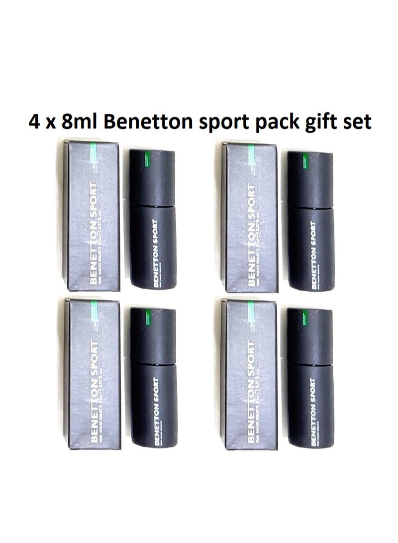 Benetton Sport Men EDT 4 x 8ml Original collection pack - Image 1