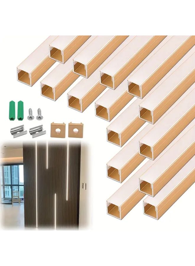 Golden Aluminum LED Channel System With White Cover For Strip Light Installation - Image 2