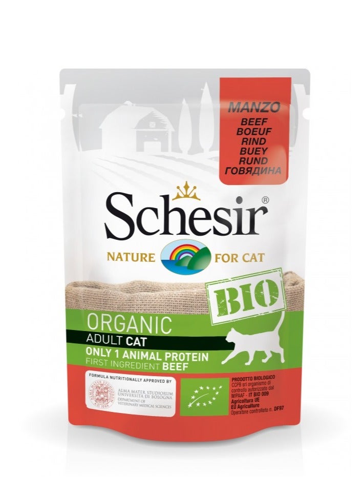 Schesir 16PC Bio Beef For Cats 85g - Image 2