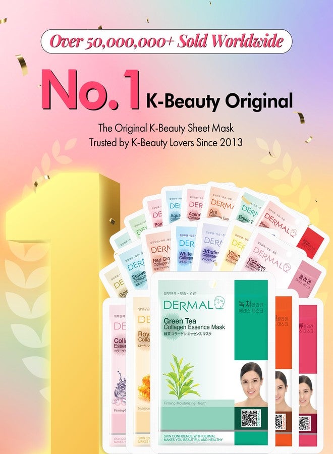 DERMAL 32 Combo Pack Made in Korea Facial Mask – 20+ Years of K-Beauty Experience, Premium Quality Korean Sheet Masks for Daily Skincare Routine - Image 2