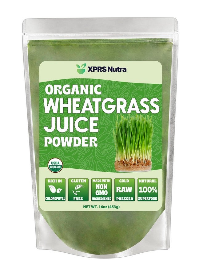 XPRS Nutra Organic Wheatgrass Juice Powder - Sustainably Grown - Instant Wheat Grass Juice Powder Made from Concentrated Juice - More Potent Than Organic Wheatgrass Powder - 16 Ounce - Image 1