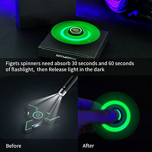INNÃ”PLUS Fidget Spinners, INNÔPLUS Fidget Spinners for Adult, Fidget Toys, Fidgets for Teens,Metal Fidget Spinner with Luminous Light Stress Relief, Spinner Absorb Light Then Release in Dark - Image 3
