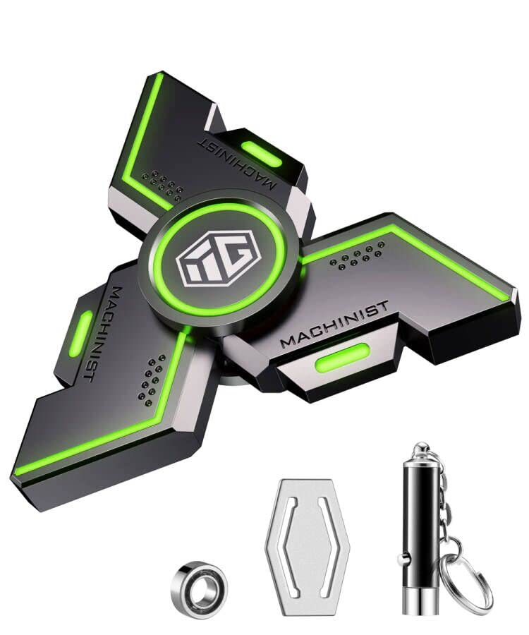 INNÃ”PLUS Fidget Spinners, INNÔPLUS Fidget Spinners for Adult, Fidget Toys, Fidgets for Teens,Metal Fidget Spinner with Luminous Light Stress Relief, Spinner Absorb Light Then Release in Dark - Image 1