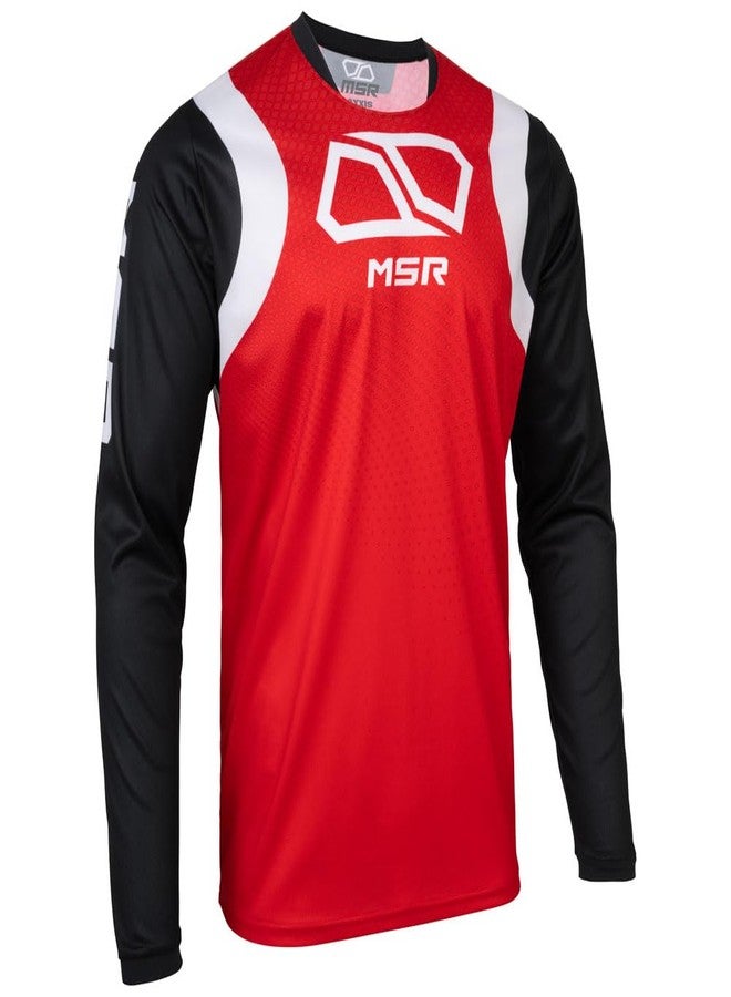 إم اس أر قميص موتوكروس للدراجات النارية من سلسلة MSR Axxis، مقاس كبير، لون أحمر - Image 3
