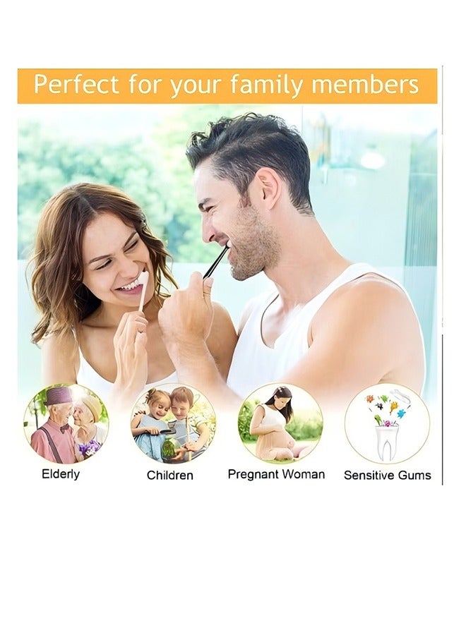Fanski 8 Pieces 2 in 1 Soft Toothbrush with Tongue Scraper Cleaner - Image 3