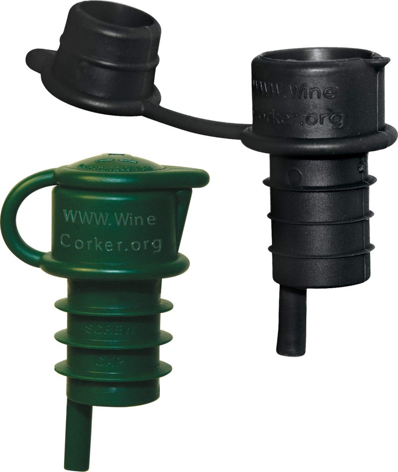 Haley's Corker Haleys Corker 5in1 Wine Aerator Stopper Pourer Filter Recorker 2Pack Combo Standard Screwtop