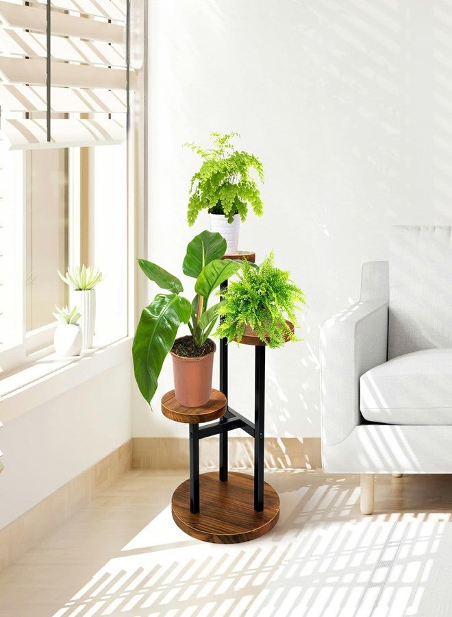 AUGOSTA 4 Tier Plant Stand, Corner Plant Stand, Tall Metal Wood Plant Shelf Holder for Indoor Plants, Outdoor Garden Plant Display Rack Flower Pot Stand for Corner Living Room Balcony Garden Patio - Image 5