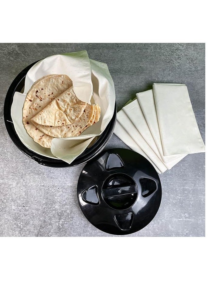 Accessories 22 Cotton Double Layer Roti Clothes Wrap (15X15 Inch) Muslin Cloth For Chapati For Hot Case Kitchen Chapati Cloth Wrap Roti Cloth, (Set Of 4) - Image 4