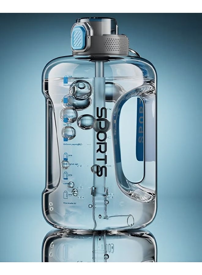 EETU Water Bottle With Time Marker,2.5L Water Bottle With Straw And One-Touch Cap,Reusable Water Bottles With Handle And Bottle Brush ,Eco-Friendly Leak-Proof - Image 5
