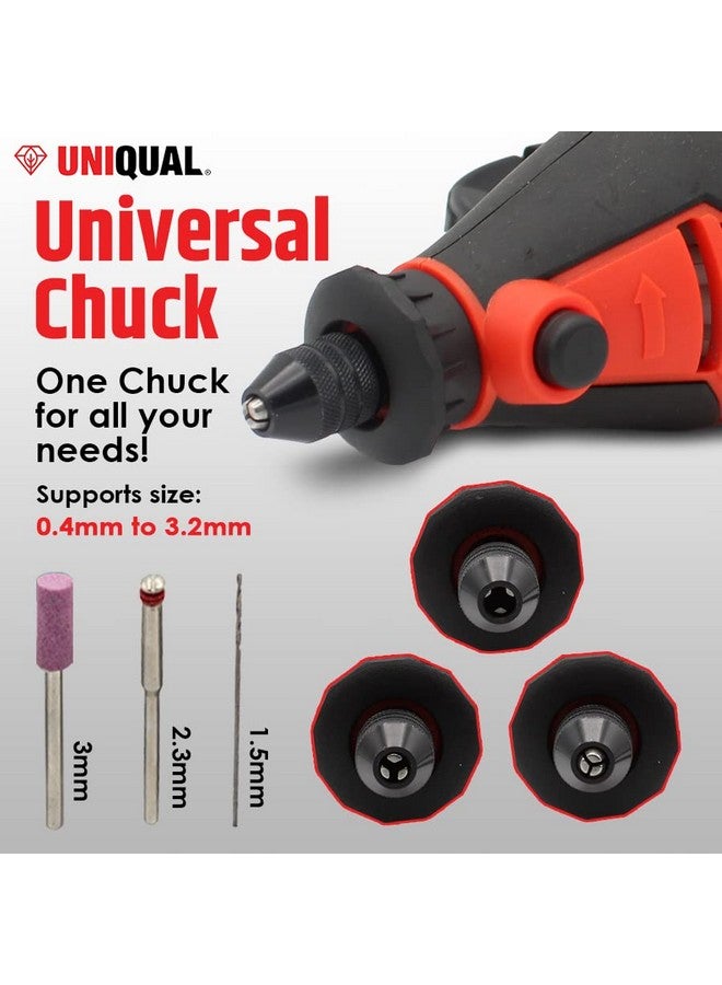UniQual UniQual 140pcs Universal Chuck Rotary Tool Kit Die Grinder with Flexible Shaft | Drill Locator | Safety Shield | Cutting|Drilling|Engraving| Industrial and DIY with 6 months warranty  - Image 3