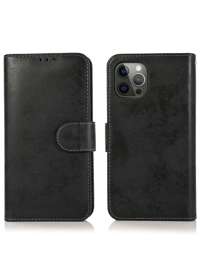 Zaboon Case For iPhone 13 Pro Retro 2 in 1 Detachable Magnetic Horizontal Flip TPU + PU Leather Case with Holder & Card Slots & Photo Frame & Wallet - Image 2