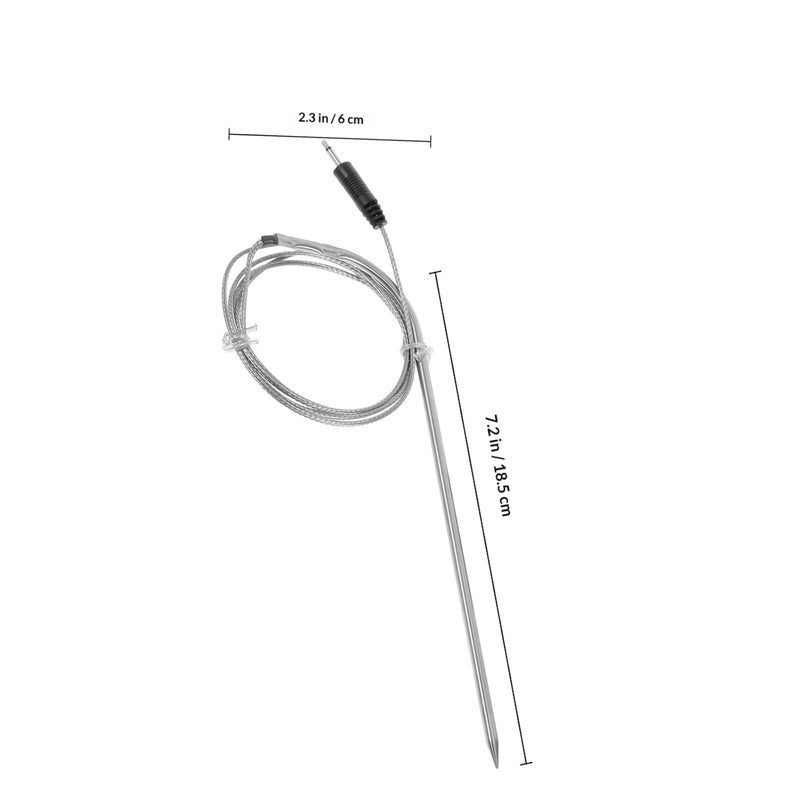 Metal BBQ Grill Thermometer Probe Clip Set with 1 Standard and 1 Single-Hole Temperature Probe, Meat Cooking Temperature Gauge for Outdoor Barbecue and Kitchen Grill - Image 2