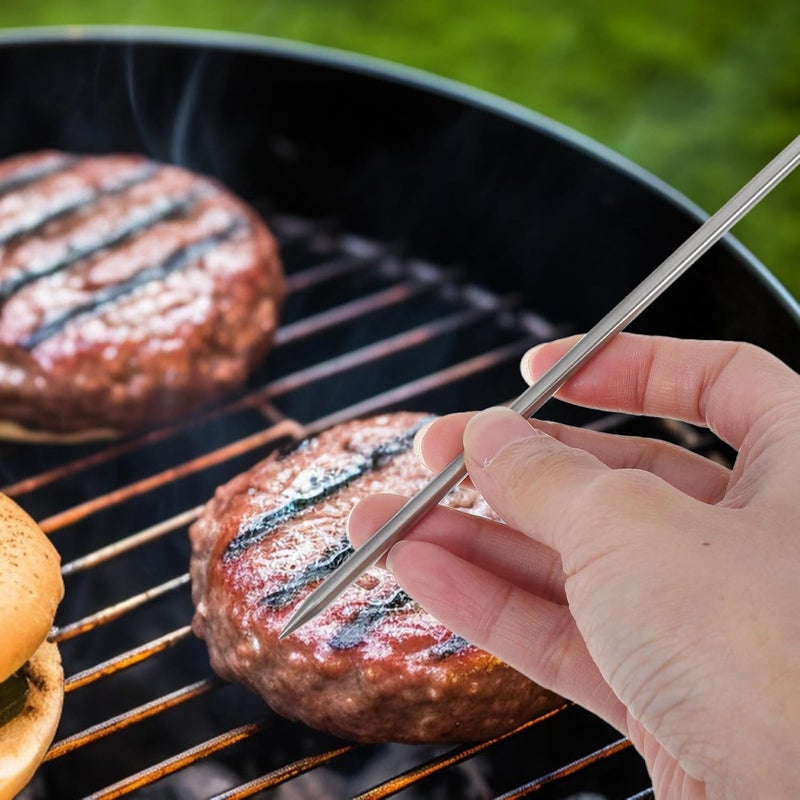 Metal BBQ Grill Thermometer Probe Clip Set with 1 Standard and 1 Single-Hole Temperature Probe, Meat Cooking Temperature Gauge for Outdoor Barbecue and Kitchen Grill - Image 4