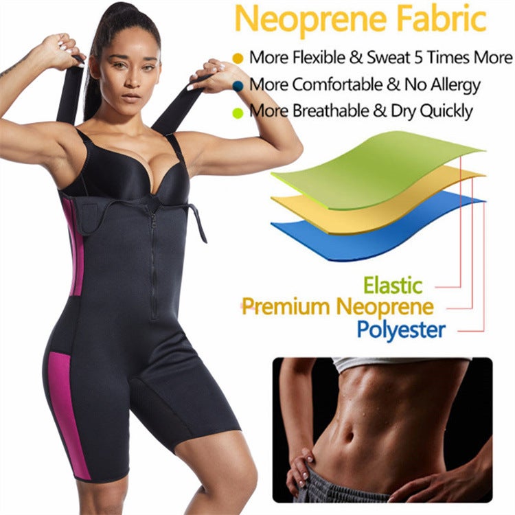 One-Piece Corset Plus Size Corset Hip Lifting Sweat Sweating Postpartum Chest Support Belly Contracting Fitness Clothes - Image 5