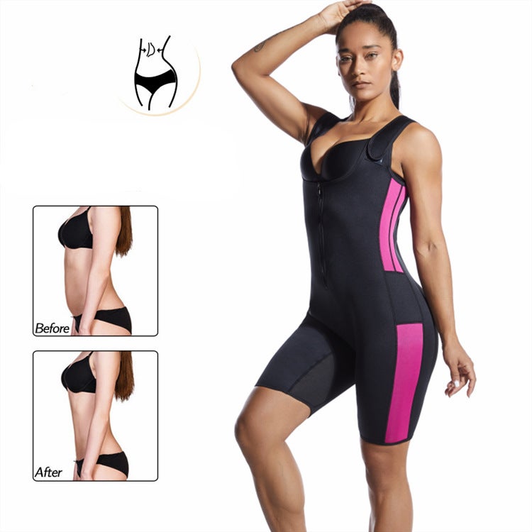 One-Piece Corset Plus Size Corset Hip Lifting Sweat Sweating Postpartum Chest Support Belly Contracting Fitness Clothes - Image 2
