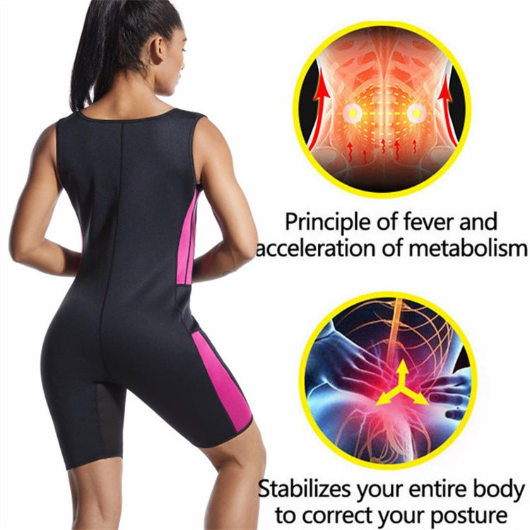 One-Piece Corset Plus Size Corset Hip Lifting Sweat Sweating Postpartum Chest Support Belly Contracting Fitness Clothes - Image 4