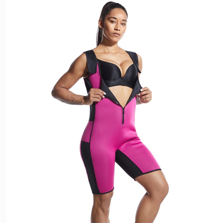 One-Piece Corset Plus Size Corset Hip Lifting Sweat Sweating Postpartum Chest Support Belly Contracting Fitness Clothes - Image 1
