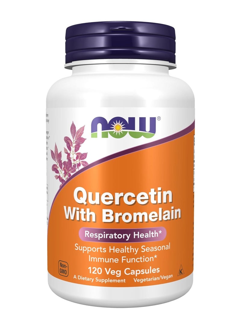 Now Quercetin With Bromelain, 120 Veggie Capsules