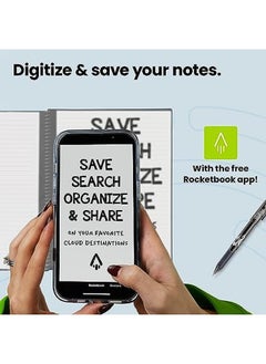 Rocketbook Smart Reusable Notebook Lined Eco Friendly Notebook With 1 Pilot Frixion Pen And 1 Microfiber Cloth Included Day Dream Cover Letter Size 21.6 Cm X 28 Cm  - Image 3
