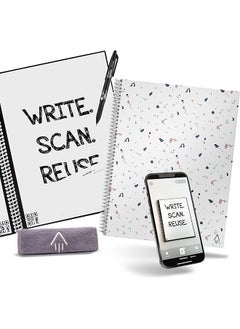 Rocketbook Smart Reusable Notebook Lined Eco Friendly Notebook With 1 Pilot Frixion Pen And 1 Microfiber Cloth Included Day Dream Cover Letter Size 21.6 Cm X 28 Cm  - Image 1