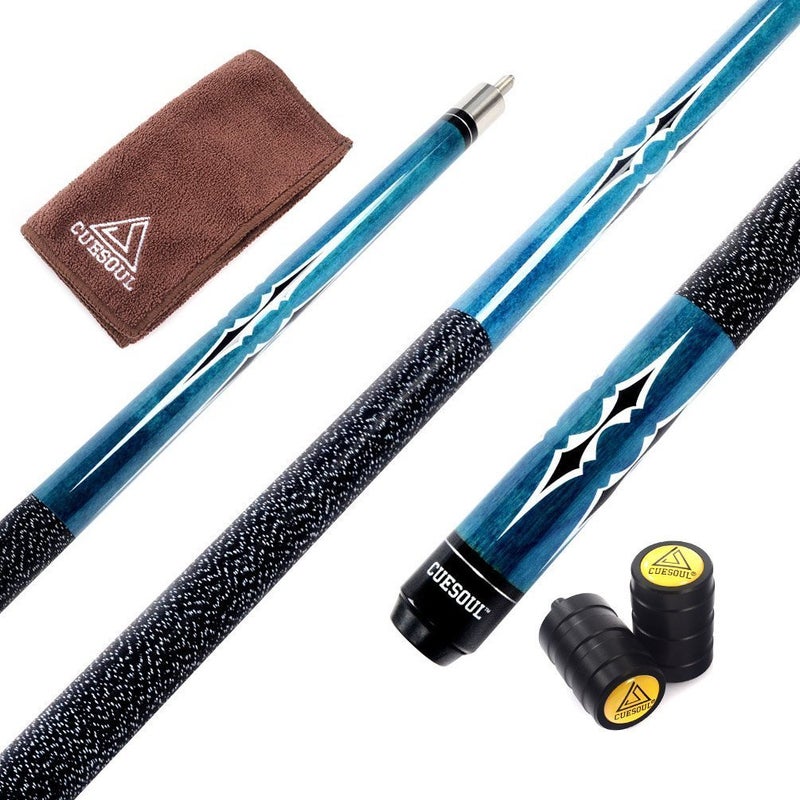 CUESOUL 58 Inch 19oz 12 Maple Billiard Stick Pool Cue Set 115mm13mm TipWeight Adjustable