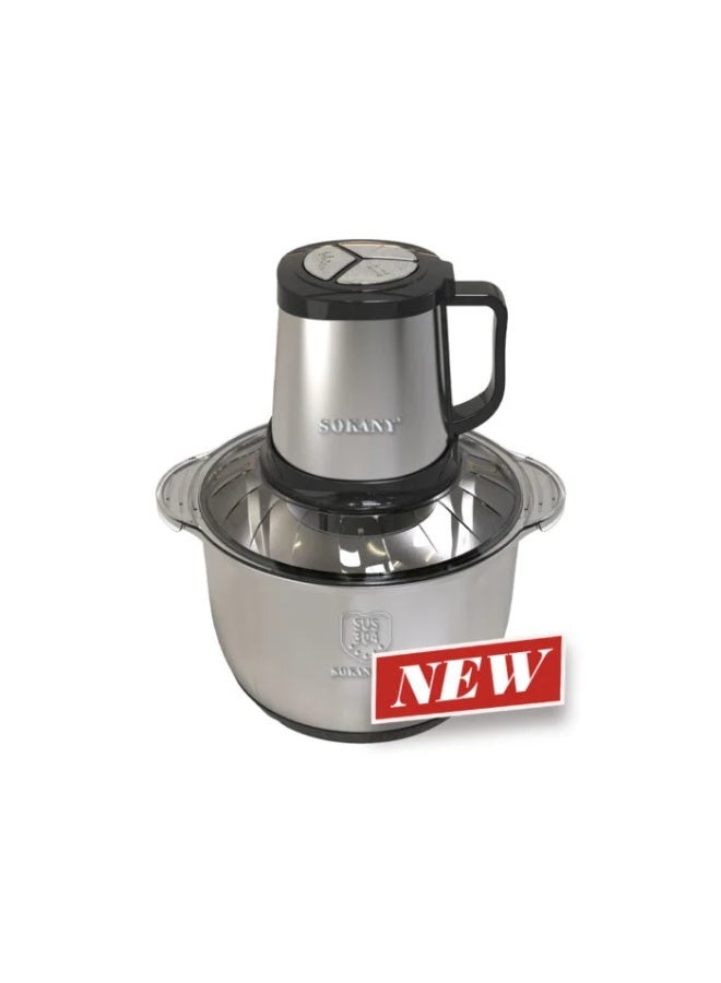 Sokany SK-7015A 5L Jumbo Electric Meat Grinder & Chopper, 800W High Power – Stainless Steel Bowl with 3 Speed Settings & 4 Sharp Blades + FREE Extra Blade Set - Image 1