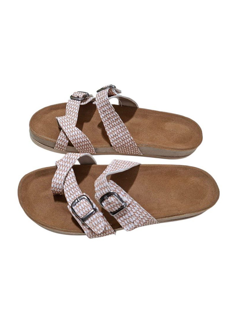 Karisma Cork And Latex Suede Lining Footbed, Soled Slipper Style, Mayari Canvas - Image 2