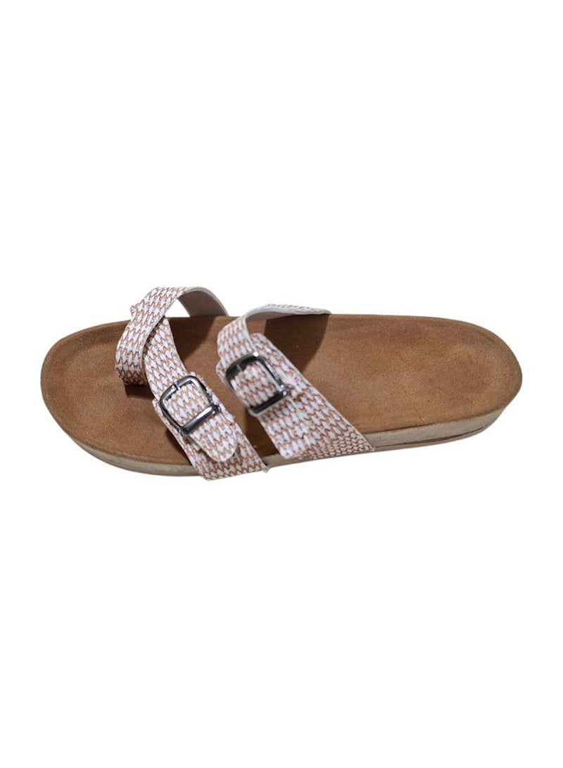 Karisma Cork And Latex Suede Lining Footbed, Soled Slipper Style, Mayari Canvas - Image 3
