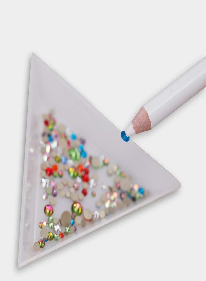 lasenersm 20 Pieces Wax Pen Picker Nail Art Rhinestone Picker Wax Pencil Nail Rhinestones Gems Bead Picking Pencil Pick Up Pen Nail Art Crystal Bead Manicure Pen Rhinestones Gem Picker, White - Image 4
