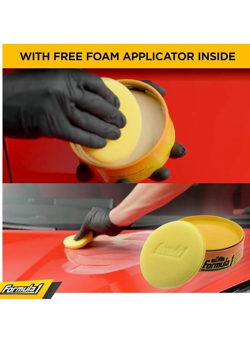 Formula 1 Premium Carnauba Paste Wax - 230g High-Gloss Car Wax for Deep Shine & Long-Lasting Protection | Professional-Grade Car Polish for All Paint Finishes | Perfect for Cars, Motorcycles & Boats | Scratch-Resistant & UV Protection  - Image 5