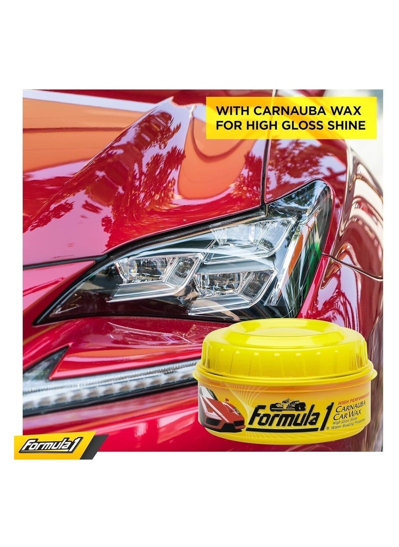 Formula 1 Premium Carnauba Paste Wax - 230g High-Gloss Car Wax for Deep Shine & Long-Lasting Protection | Professional-Grade Car Polish for All Paint Finishes | Perfect for Cars, Motorcycles & Boats | Scratch-Resistant & UV Protection  - Image 3