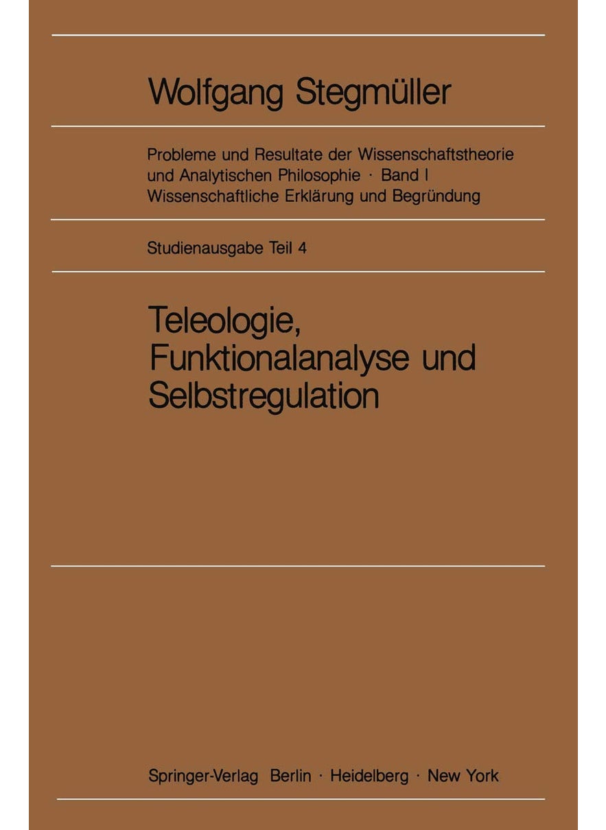 Teleologie, Funktionalanalyse und Selbstregulation (Kybernetik) 