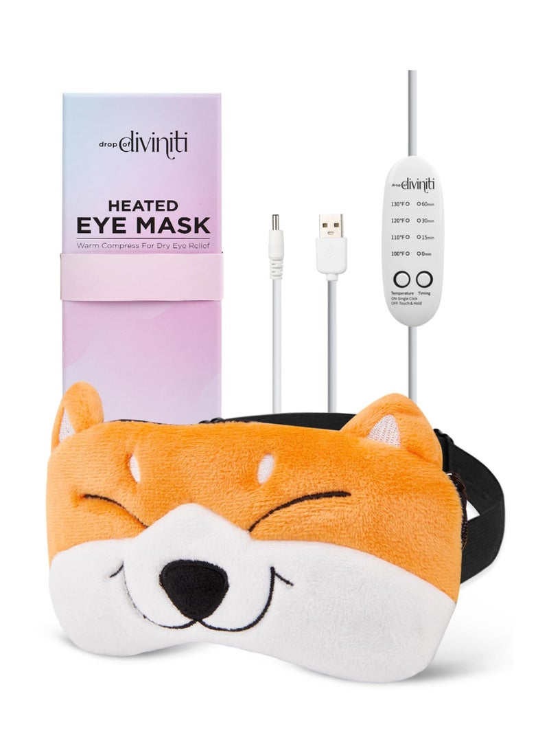 Excefore Heated Eye Mask, Heat Eye Mask for Sleeping, Warm Eye Compress for Dry Eyes, USB Electric Heating Eye Pad with Heat & Time Control, Relieve Dry Eye Syndrome, Stye, Blepharitis, A Great Sleep Artifact  - Image 1