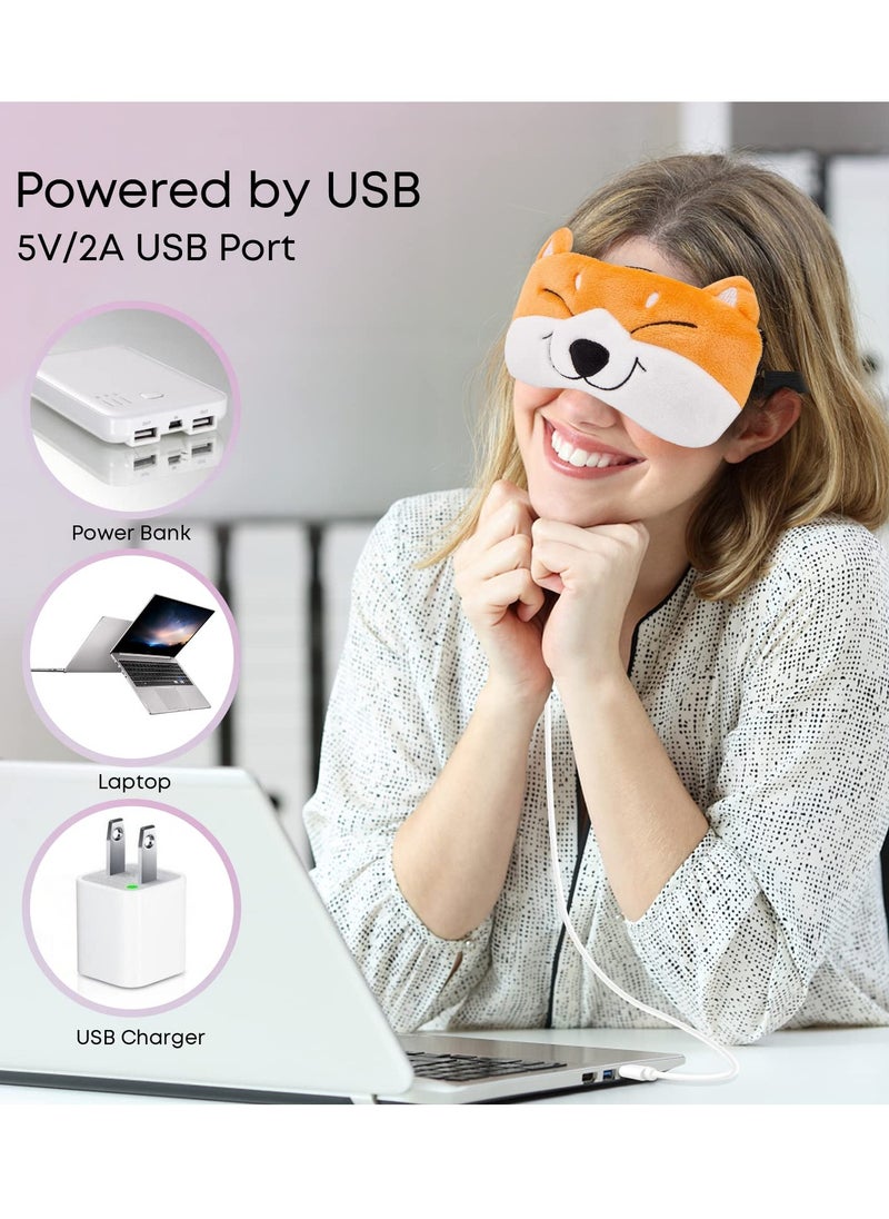 Excefore - Heated Eye Mask, Heat Eye Mask for Sleeping, Warm Eye Compress for Dry Eyes, USB Electric Heating Eye Pad with Heat & Time Control, Relieve Dry Eye Syndrome, Stye, Blepharitis, A Great Sleep Artifact - Image 1