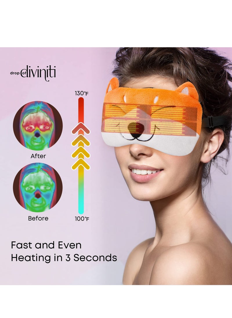 Excefore Heated Eye Mask, Heat Eye Mask for Sleeping, Warm Eye Compress for Dry Eyes, USB Electric Heating Eye Pad with Heat & Time Control, Relieve Dry Eye Syndrome, Stye, Blepharitis, A Great Sleep Artifact  - Image 3