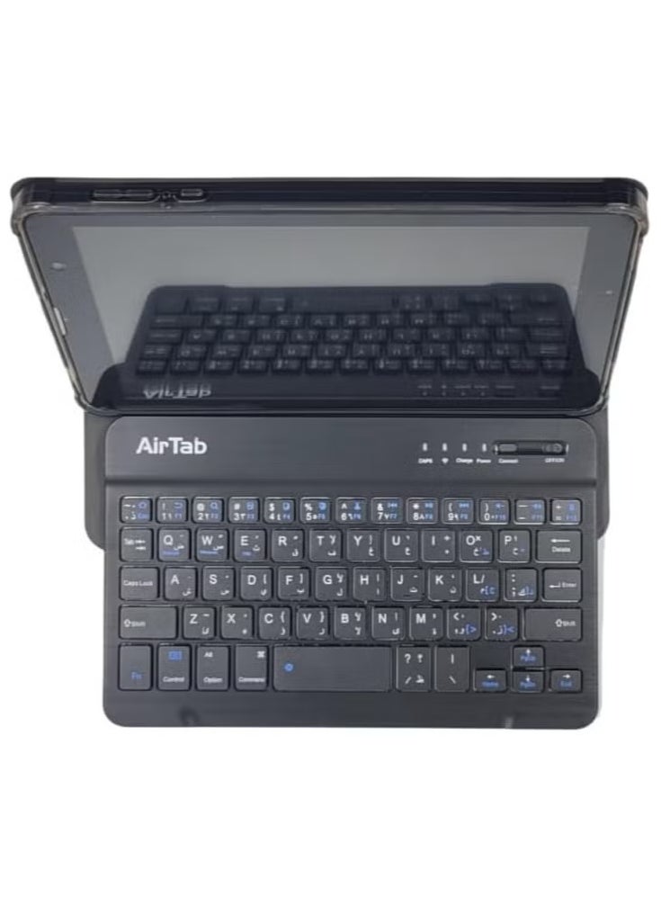 تابلت AirTab A09 مع لوحة مفاتيح، شاشة FHD مقاس 8 بوصات، ذاكرة داخلية 1 تيرابايت، ذاكرة وصول عشوائي 16 جيجابايت - مع بطارية قوية 10000 مللي أمبير في الساعة، اسود