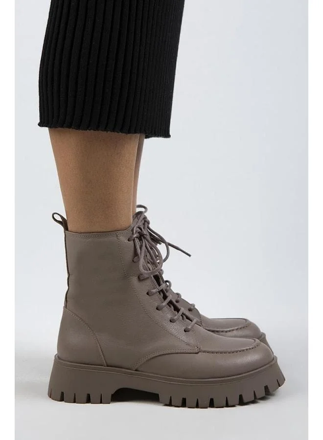 Manijero  Jemima Women's Genuine Leather Lace-up Zippered Suede Boot for Women | Best Price UAE