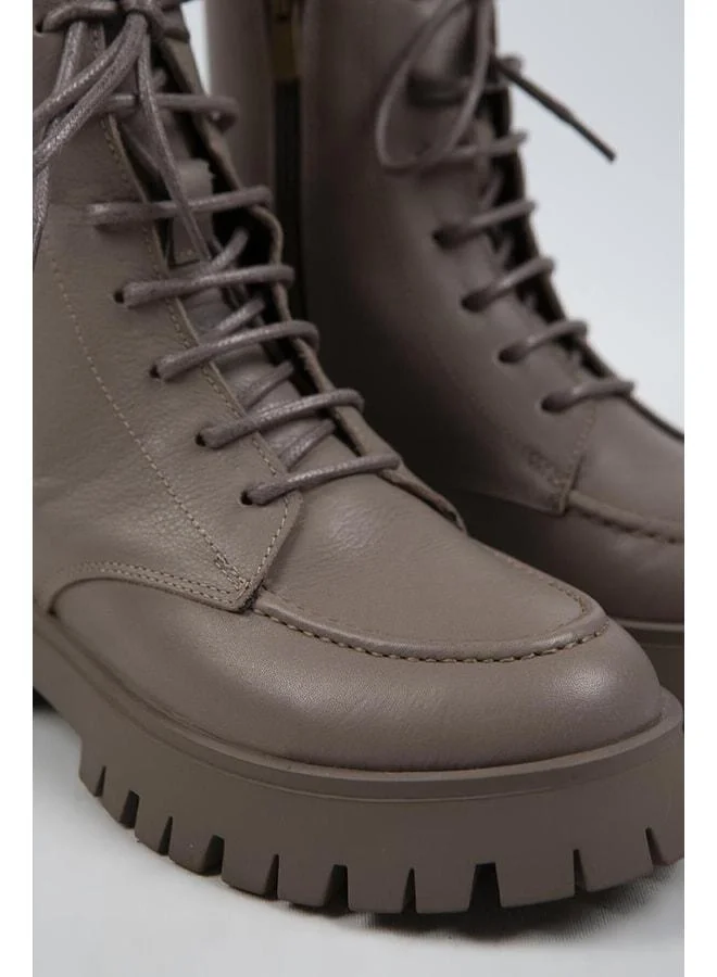 Manijero  Jemima Women's Genuine Leather Lace-up Zippered Suede Boot for Women | Best Price UAE