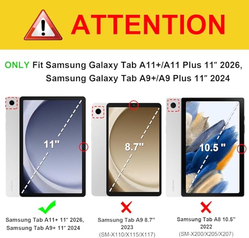 Azzsy Case for Samsung Galaxy Tab A11A9 Plus 11 Inch 20262024 Heavy Duty Shockproof Rugged High Impact Protective Case Grey - Image 3