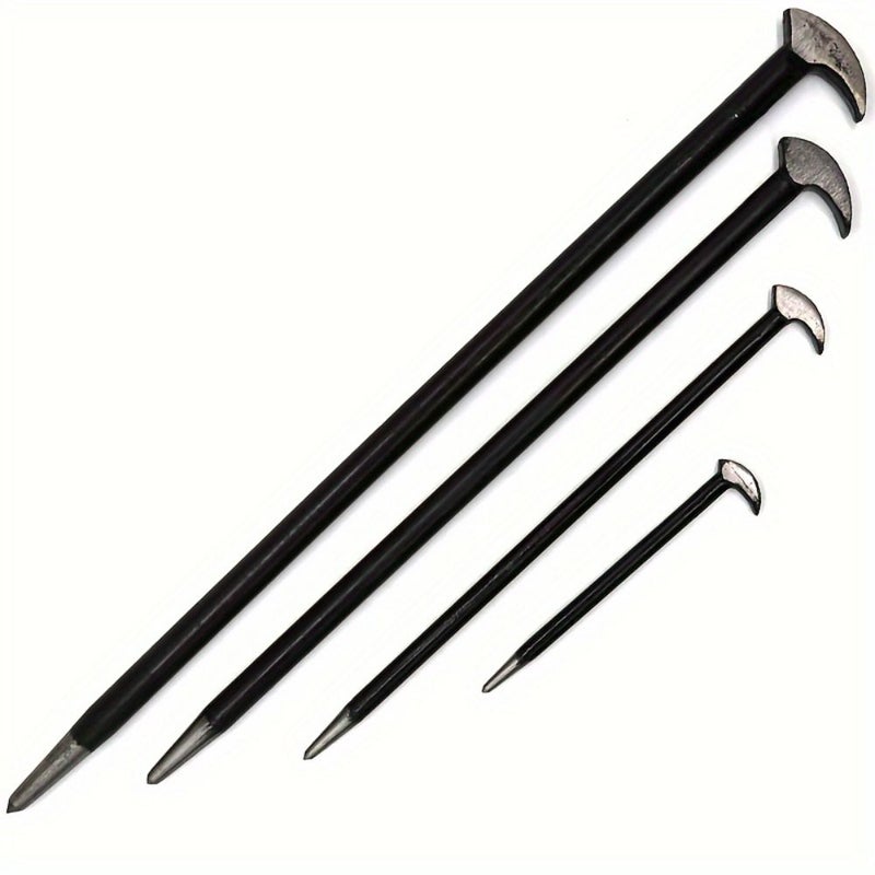 2 Piece Rolling Head Pry Bar Set 5.91 Inch 19.69 Inch Lever Tool Automotive - Image 1