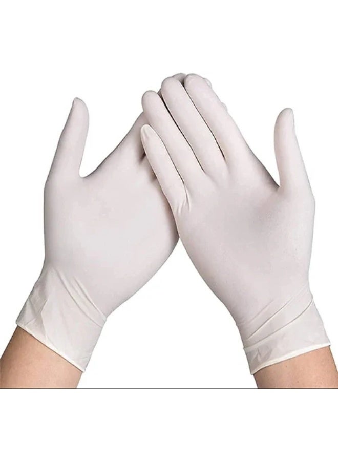 عبوة قفازات متعددة الاستخدام للحماية والراحة في كل مهمة تحافظ على نظافة يديك وتحميك من الجراثيم أثناء العمل لون ابيض - Image 2