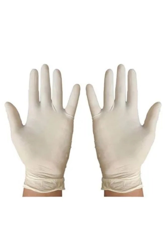 عبوة قفازات متعددة الاستخدام للحماية والراحة في كل مهمة تحافظ على نظافة يديك وتحميك من الجراثيم أثناء العمل لون ابيض - Image 1