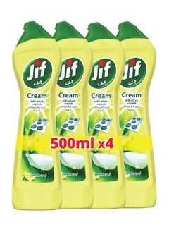 JIF Cream Cleaner, with micro crystals technology, Lemon, eliminates grease, burnt food & limescale stains, 4 x 500ml - pzsku/ZCB4448D4835FB372288AZ/45/_/1740033966/436756a9-a248-40b0-9315-cbe4fd98b67b