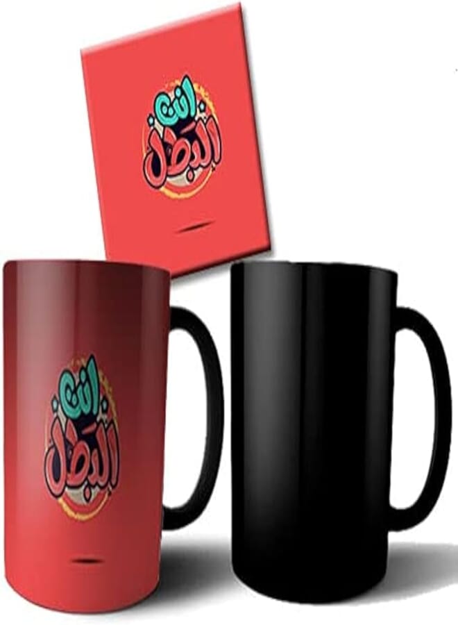 الأدهم كوب سحري مطبوع عليه اقتباس مضحك - مقبض أسود، 02102021.0027