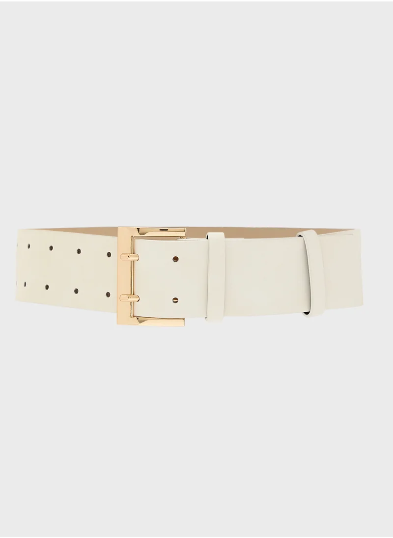 ايلا ليمتد اديشن Wide Belt With Gold Buckle